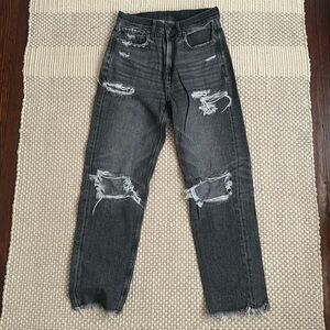 American Eagle highest rise 90s boyfriend black Jean